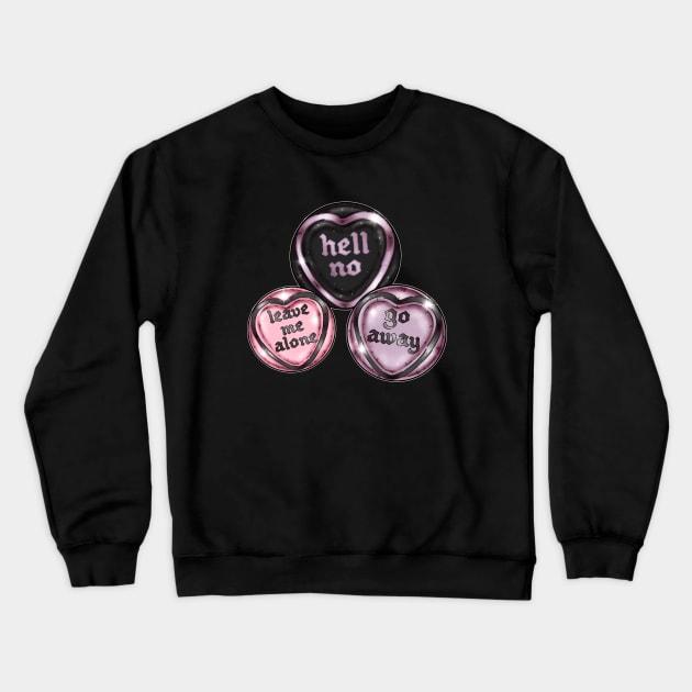 GothHearts Crewneck Sweatshirt by chiaraLBart